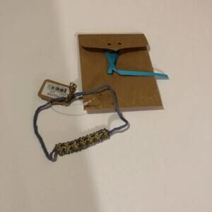 Shiraleah jewelry - Anthropologie Sadie braided choker necklace in dove blue NEW